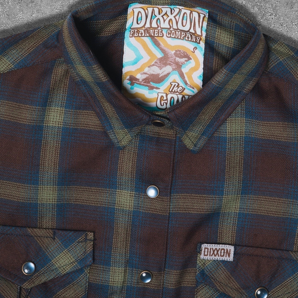 DIXXON The Cove Flannel in Blue and Tan - Picture 2 of 2